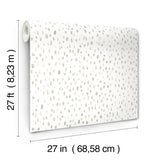 Tachette Taupe Wallpaper with Geometric Brushstroke Pattern - York LM5423