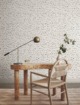 Tachette Charcoal Wallpaper with Watercolor Dot Motif - York LM5424