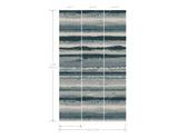 Edition Mural Blue Wall Mural with Abstract Painterly Stripes - York LM5426M