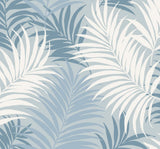 Via Palma Blue by Luxe Retreat Palm Leaf Wallpaper – Lillian August LN10102 -Sample