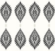 Mirasol Palm Frond wallpaper in Ebony and Eggshell with stylized palm frond motif