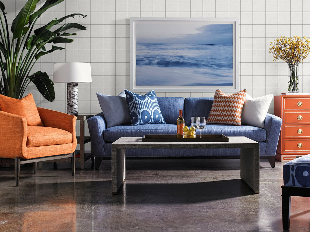 Linen Check Alabaster and Wrought Iron by Luxe Retreat Plaid & Check Wallpaper – Lillian August LN10700