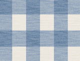 Coastal blue and ivory gingham check wallpaper pattern