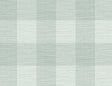 Sea Glass gingham wallpaper pattern, matte finish