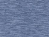 Coastal blue faux linen weave textured wallpaper