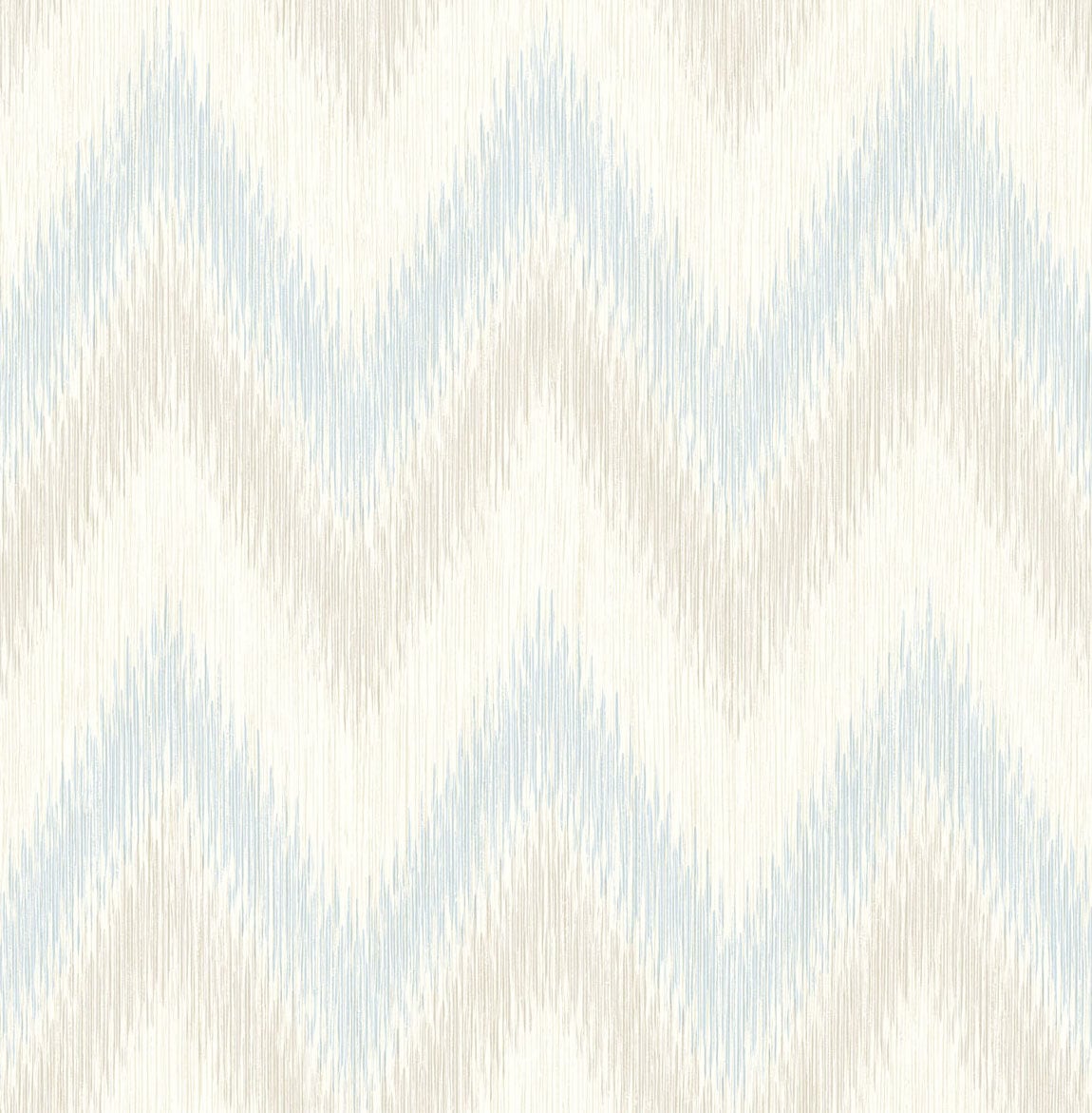 Regent Flamestitch Stringcloth wallpaper in sky blue and arrowroot chevron pattern