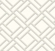 Block Trellis metallic silver and eggshell geometric trellis wallpaper pattern