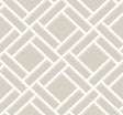 Block Trellis geometric trellis wallpaper in Cove Gray and Fog