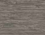 Dark ash washed shiplap embossed vinyl wallpaper with horizontal wood plank texture.