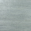 Blue smoke jute grasscloth wallpaper with metallic silver sheen and woven texture