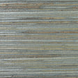 Jute grasscloth wallpaper in coir with metallic graphite accents, woven textured surface