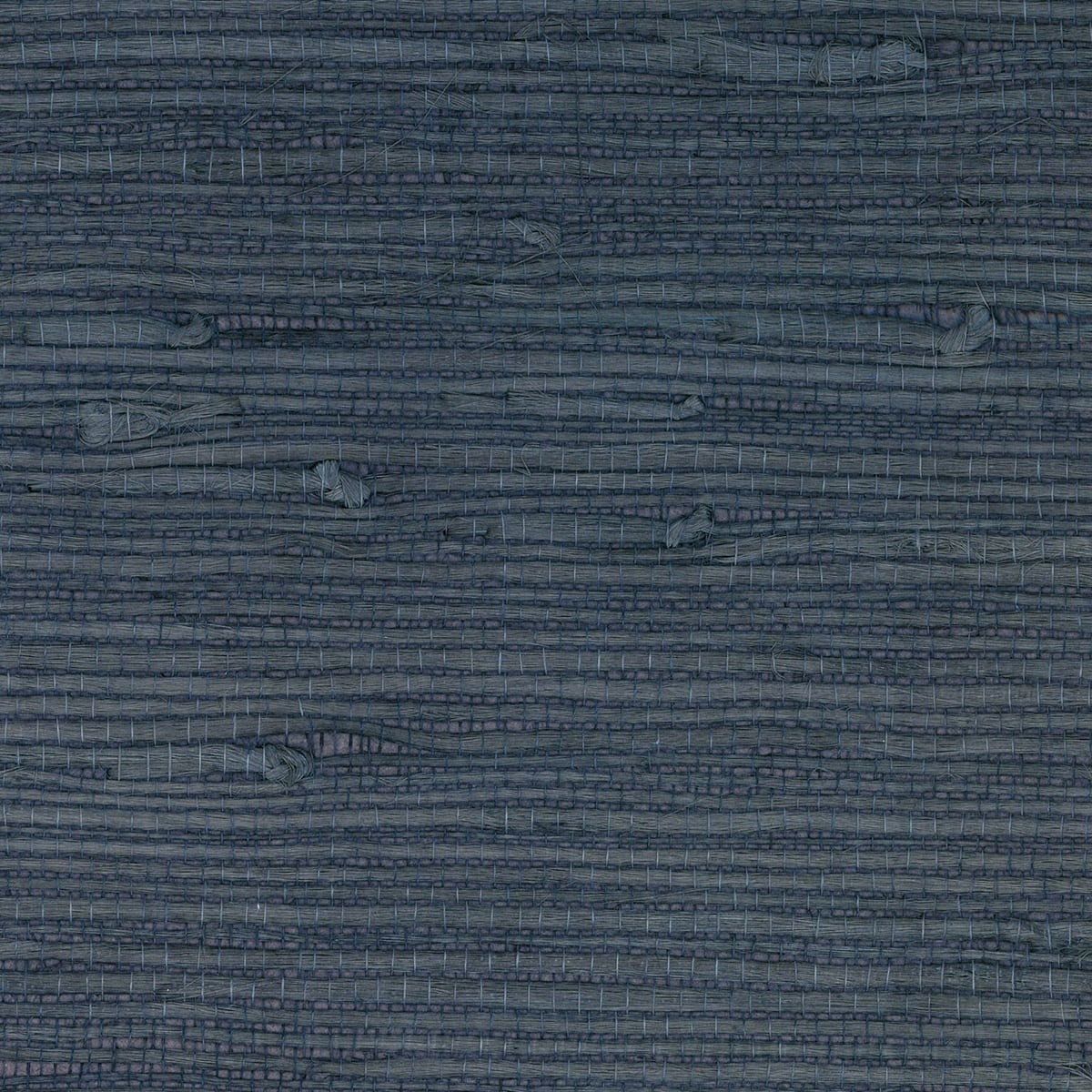Aegean blue jute grasscloth wallpaper with woven textured horizontal fibers