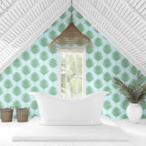 Maui Palm Celeste & Jade by Lillian August Peel and Stick Botanical Wallpaper – Lillian August LN20004