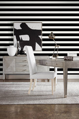 Designer Stripe Black & White by Lillian August Peel and Stick Vinyl Wallpaper – Lillian August LN20400