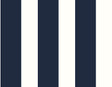 Designer Stripe midnight blue and white peel and stick striped wallpaper