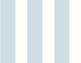 Blue and white striped peel and stick wallpaper sample (Designer Stripe, Hampton Blue)