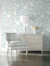 Mono Toile Hampton Blue by Lillian August Peel and Stick Chinoiserie Peel & Stick Wallpaper – Lillian August LN20502 -Sample