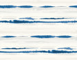 Blue and white watercolor horizon stripe peel and stick wallpaper pattern