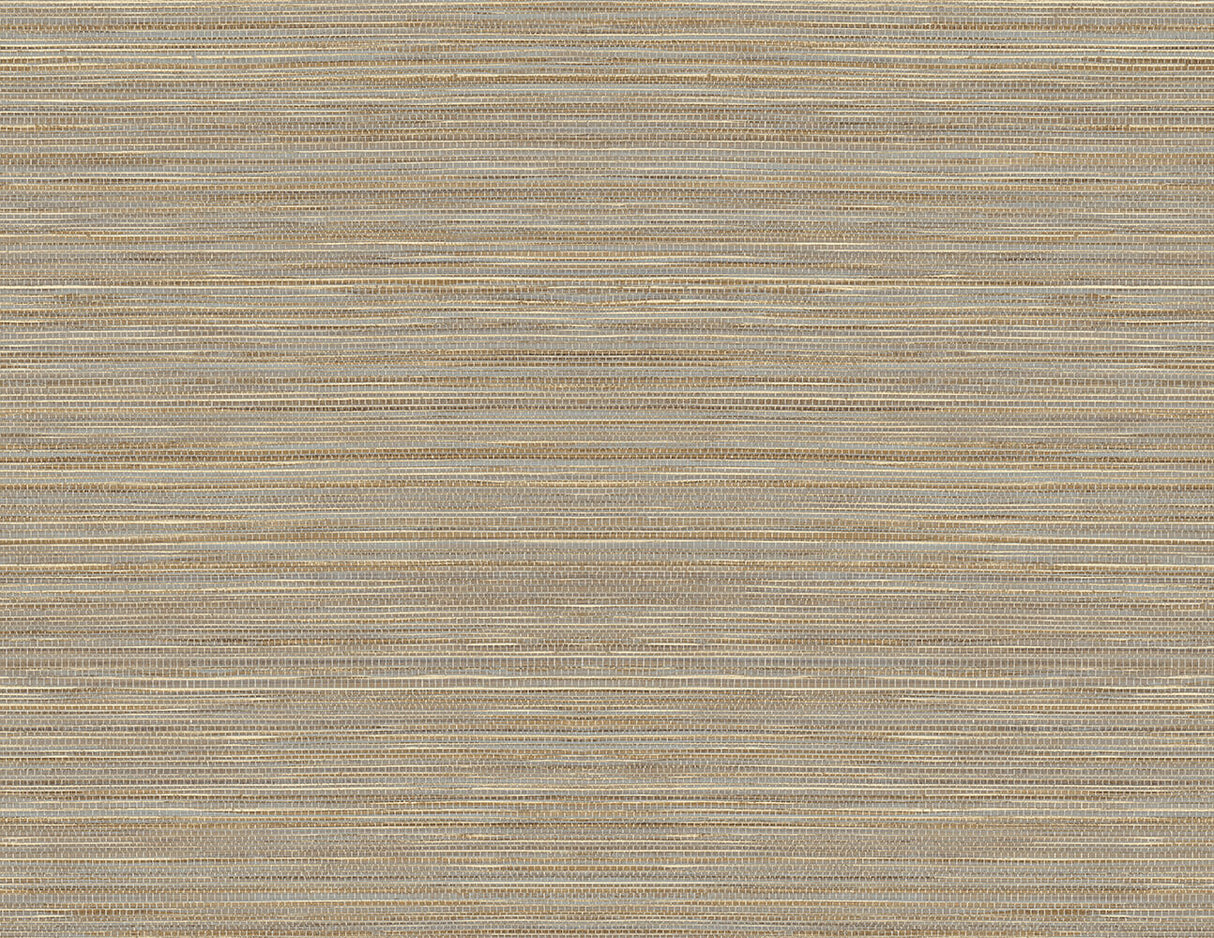 Lillian August Luxe Sisal peel and stick wallpaper in Pashmina with metallic silver grasscloth texture