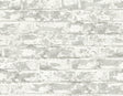 Grey and white distressed brick peel and stick wallpaper pattern