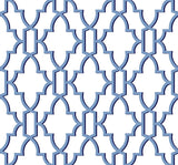 Coastal Lattice Riviera Blue by Lillian August Peel and Stick Peel and Stick Geometric Wallpaper – Lillian August LN21102 -Sample