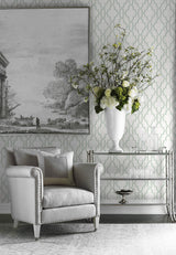 Coastal Lattice Seaglass by Lillian August Peel & Stick Geometric Wallpaper – Lillian August LN21104
