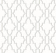 Coastal Lattice peel and stick wallpaper in Harbor Mist with a geometric lattice pattern