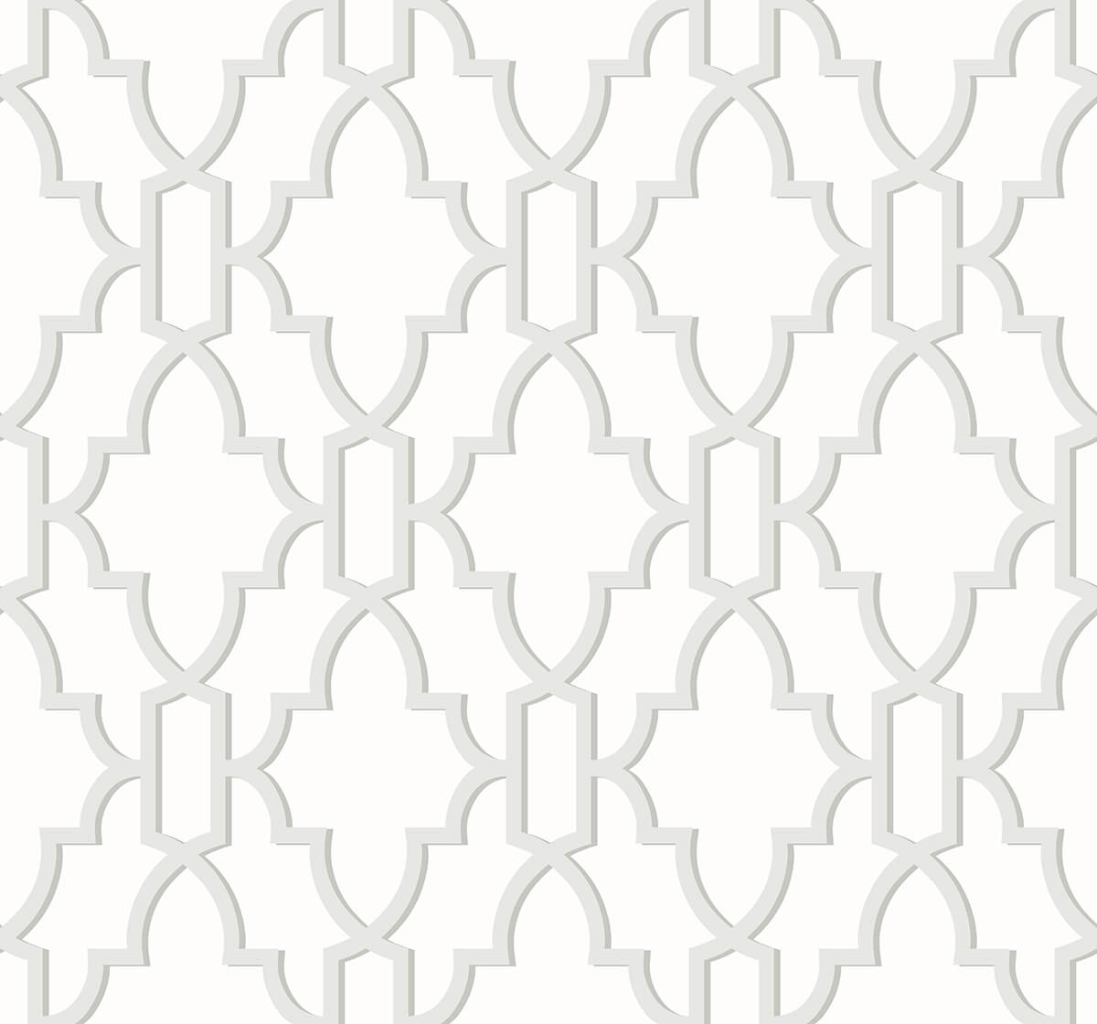 Coastal Lattice peel and stick wallpaper in Harbor Mist with a geometric lattice pattern