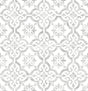 Porto Tile peel and stick wallpaper in Harbor Mist grey tile motif by Lillian August (LN21205)