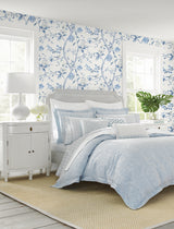 Floral Trail Bluestone by Lillian August Peel and Stick Chinoiserie Floral Peel & Stick Wallpaper – Lillian August LN21302