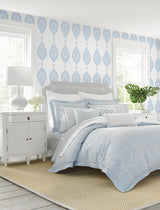 Palm Frond Blue Skies & Daydream Grey by Lillian August Peel and Stick Peel & Stick Wallpaper – Lillian August LN21402