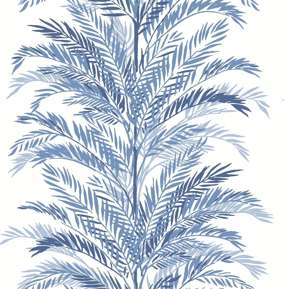 Keana Palm Coastal Blue by Lillian August Peel and Stick Palm Botanical Wallpaper – Lillian August LN30102-Sample