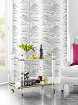 Keana Palm Harbor Mist by Lillian August Peel and Stick Botanical Palm Peel & Stick Wallpaper – Lillian August LN30108
