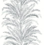 Keana Palm peel and stick wallpaper in Harbor Mist with layered palm fronds in soft grey tones