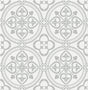 Harbor Mist grey and white medallion tile peel and stick wallpaper pattern