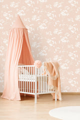 Floral Mist Peach Petal by Lillian August Peel and Stick Floral Wallpaper – Lillian August LN30501