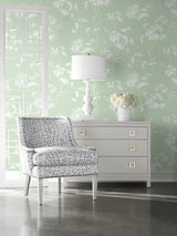 Floral Mist Seacrest Green by Lillian August Peel and Stick Floral Wallpaper – Lillian August LN30504