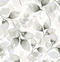 Watercolor Tossed Leaves peel and stick wallpaper in Sea Salt & Harbor Mist by Lillian August