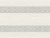 Fog grey coastal geo stripe wallpaper with matte finish