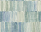 Arielle Abstract Stripe wallpaper in the Lakeside colorway with painterly horizontal stripe blocks in blue and soft green.
