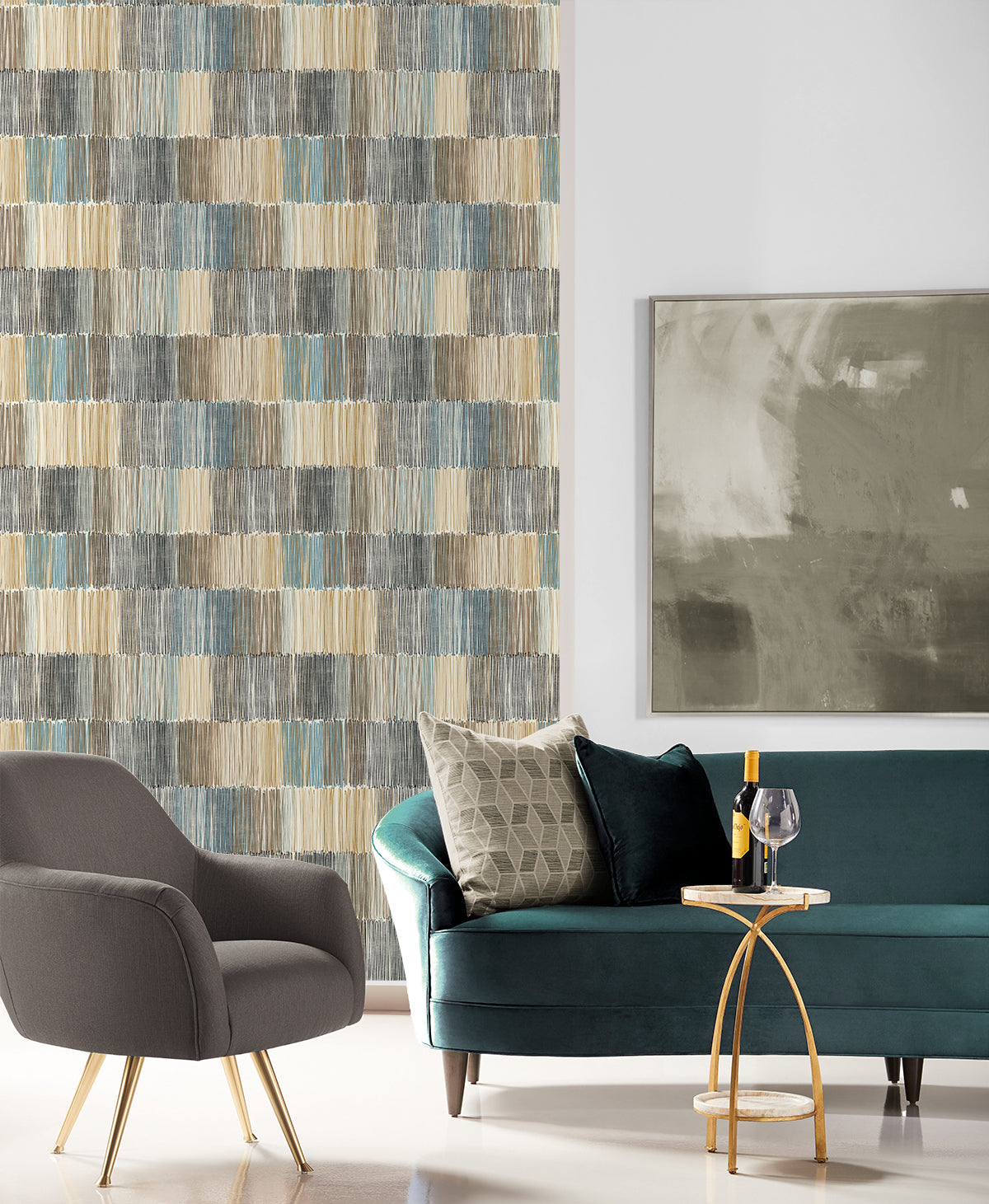 Arielle Abstract Stripe Cabana by Coastal Haven Abstract Stripe Wallpaper – Lillian August LN40306