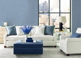 Tiger Island Faux Sisal Riviera Blue by Coastal Haven Faux Sisal Wallpaper – Lillian August LN40422