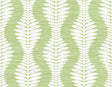 Green and white ogee leaf botanical wallpaper pattern