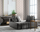 Carina Leaf Ogee Blush by Coastal Haven Botanical Ogee Wallpaper – Lillian August LN40506