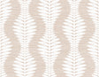 Carina Leaf Ogee wallpaper in blush with white leaf ogee columns and matte finish