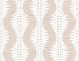 Carina Leaf Ogee wallpaper in blush with white leaf ogee columns and matte finish