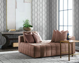 Carina Leaf Ogee Morning Fog by Coastal Haven Botanical Ogee Wallpaper – Lillian August LN40508
