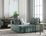 Carina Leaf Ogee Sea Salt by Lillian August Botanical Ogee Wallpaper – Lillian August LN40518