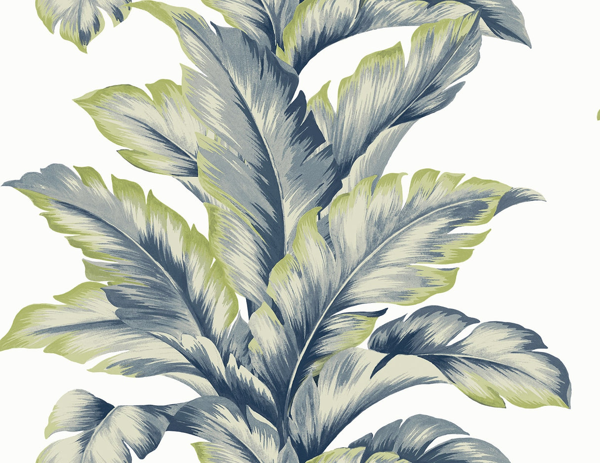 Banana Springs Deep Sea botanical banana leaf wallpaper pattern