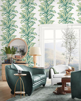 Banana Springs Rivercrest by Coastal Haven Botanical Leaf Wallpaper – Lillian August LN40604